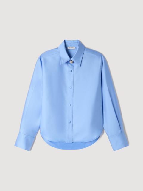 Sandro JEWELLERY DETAIL SATIN SHIRT
