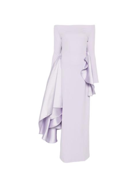 SOLACE LONDON Kiana off-shoulder maxi dress