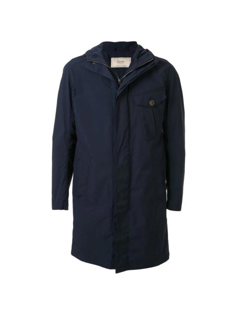 Herno hooded single-breasted coat
