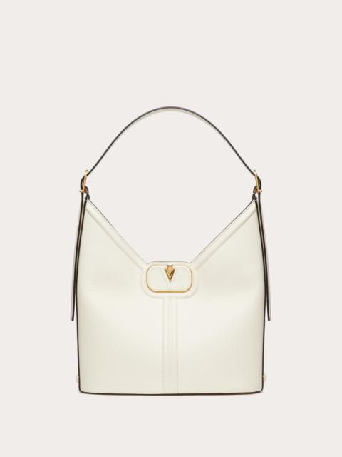 Valentino VLOGO LEATHER HOBO BAG IN GRAINY CALFSKIN