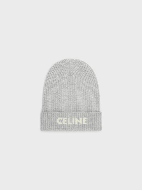 CELINE CELINE BEANIE IN RIBBED WOOL