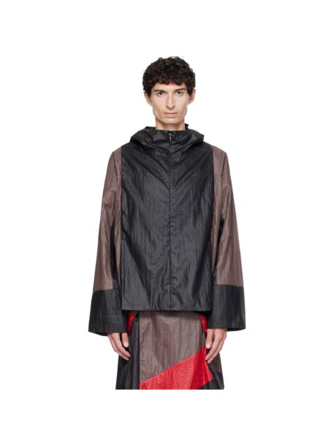 Kiko Kostadinov Black & Brown Tomelilla Stripe Jacket