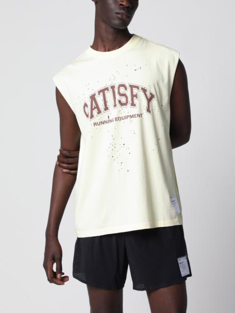 SATISFY Light yellow MothTech tank top with perforations