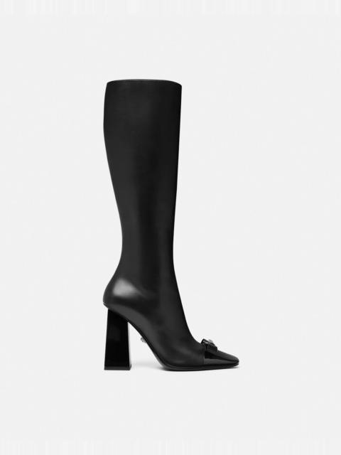 VERSACE Gianni Ribbon Leather Boots 105 mm