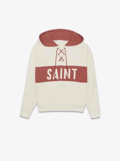 SAINT LAURENT saint laurent laced hoodie