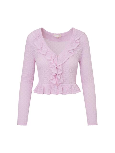 LoveShackFancy Nilah Knitted Cardigan pink