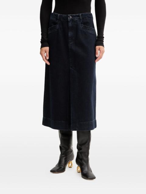 BOSS front-slit midi skirt