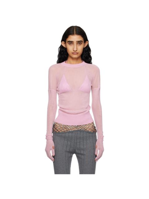 ISA BOULDER SSENSE Exclusive Pink Jasmine Sweater & Bikini Top Set