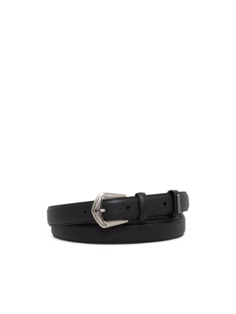 Zadig & Voltaire logo-embroidered leather belt