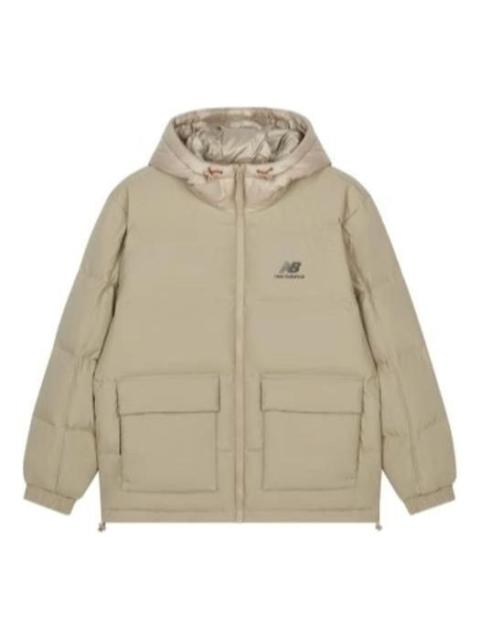 New Balance New Balance Warm Hooded Casual Down Jacket 'Beige' AMJ24358-TWD