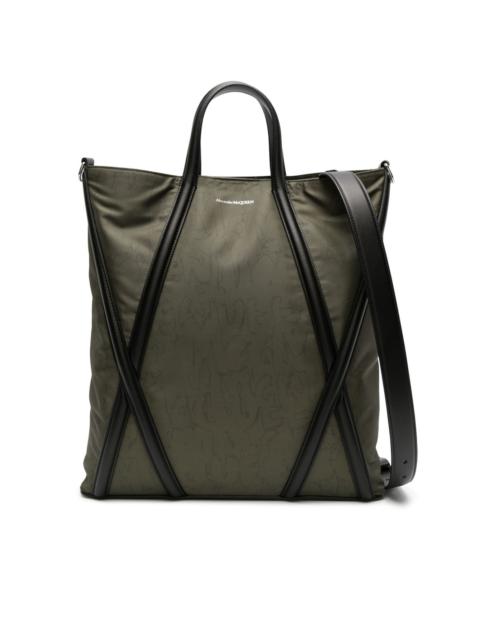Alexander McQueen panelled-leather gabardine bag