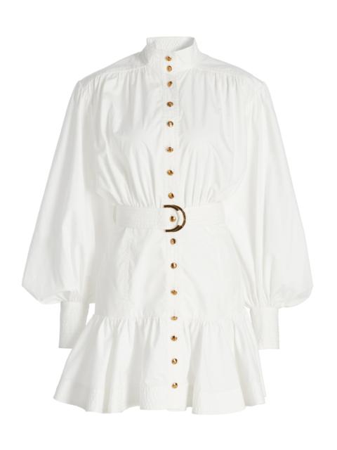 Zimmermann Women's Cotton Fit & Flare Belted Minidress - Ivory
