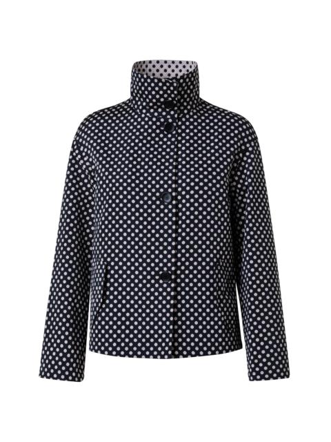 AKRIS Women's Polka Dot Cropped Jacket - Black Cream