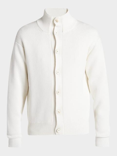 TOM FORD Men's Cotton and Silk Knit Cardigan