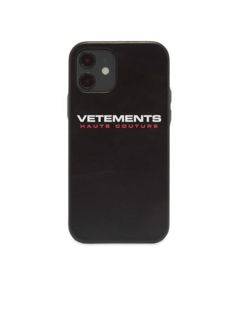 VETEMENTS VETEMENTS Logo Haute Couture iPhone 12 Case