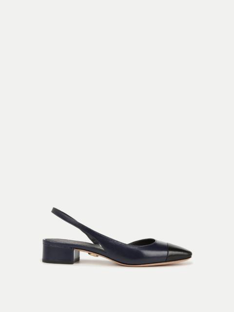 CECILE LEATHER CAP-TOE SLINGBACK