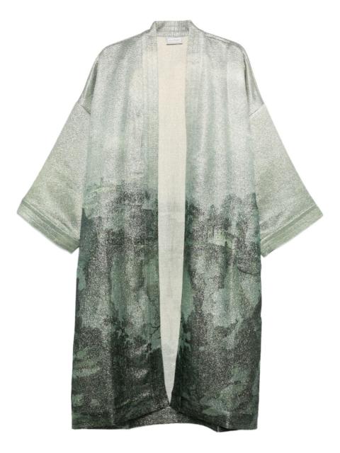 Pierre-Louis Mascia abstract-print open-front jacket