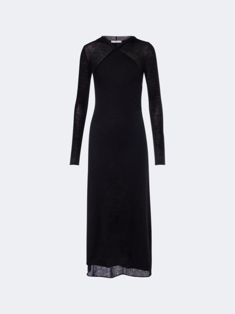 FENDI Hooded wool midi dress