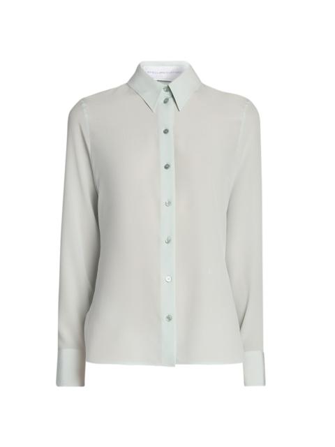 Stella McCartney Women's Iconic Silk Shirt - Frosty Blue