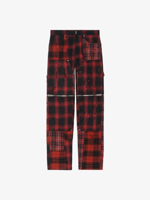 Givenchy TWO IN ONE DETACHABLE PANTS IN BORO-EFFECT DESTROYED DENIM