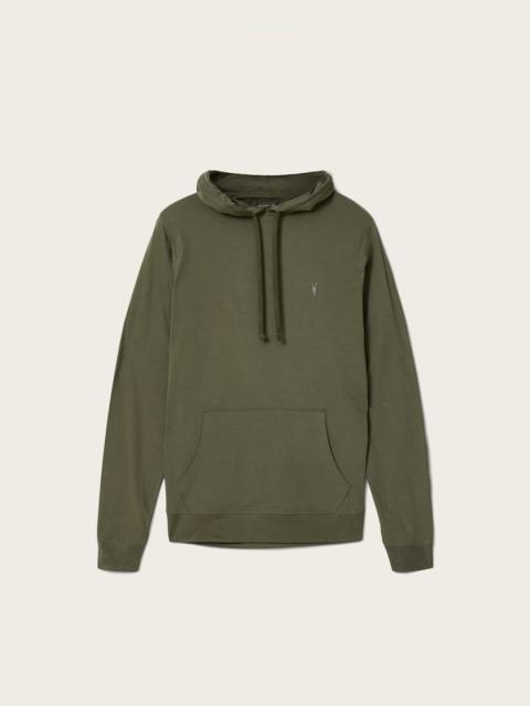 ALLSAINTS BRACE PULLOVER BRUSHED COTTON RAMSKULL HOODIE