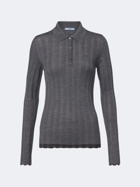 Prada Wool and cotton polo sweater