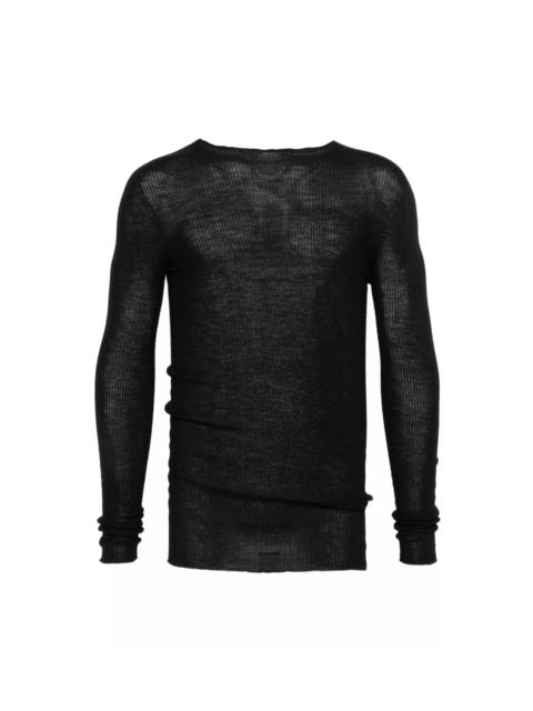 Rick Owens RIBBED ROUND NECK