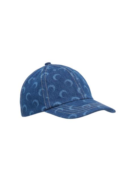 Marine Serre Regenerated Deadstock Denim Baseball Cap