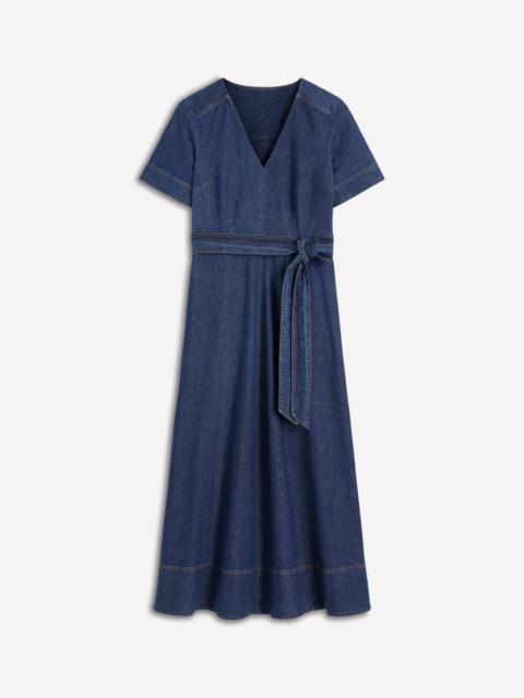 BODEN V-Neck Denim Dress-Mid Vintage
