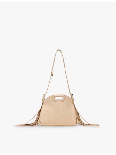maje Miss M Mini Leather Shoulder Bag