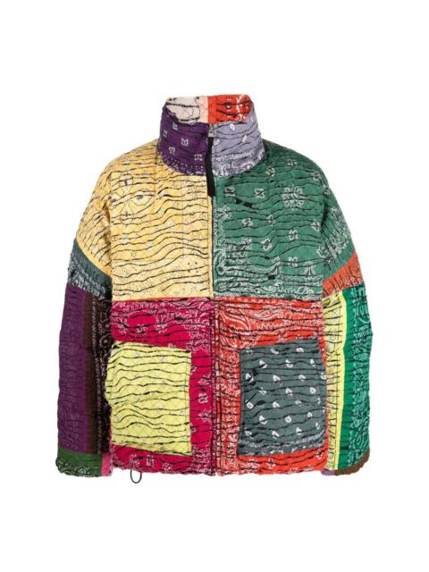 patchwork bandana-print jacket