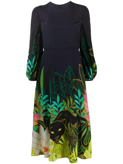 Valentino Panther in the Jungle midi dress