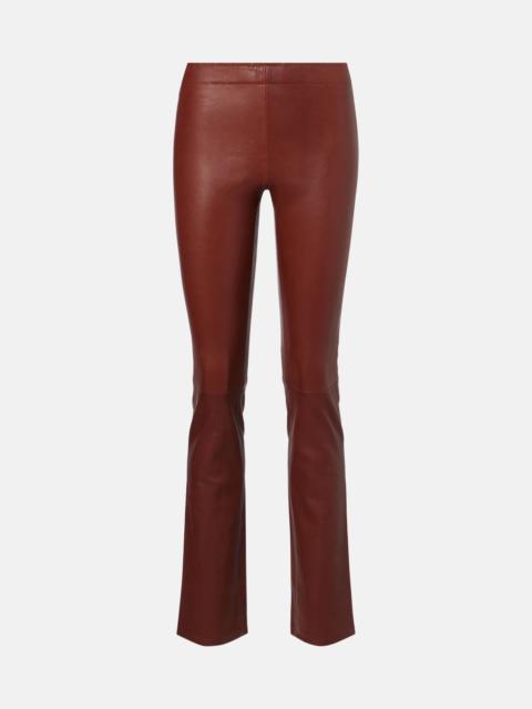 STOULS JP Long leather flared pants