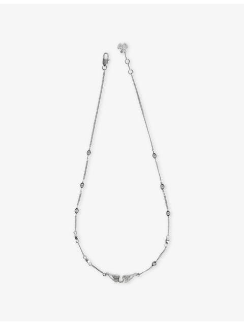 Zadig & Voltaire Rock Wing-Pendant Brass Chain Necklace