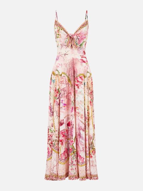 CAMILLA LONG DRESS WITH TIE FRONT JOURNAL DE VOYAGE
