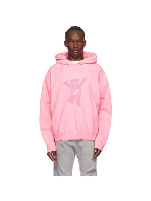 We11done Pink Teddy Hoodie
