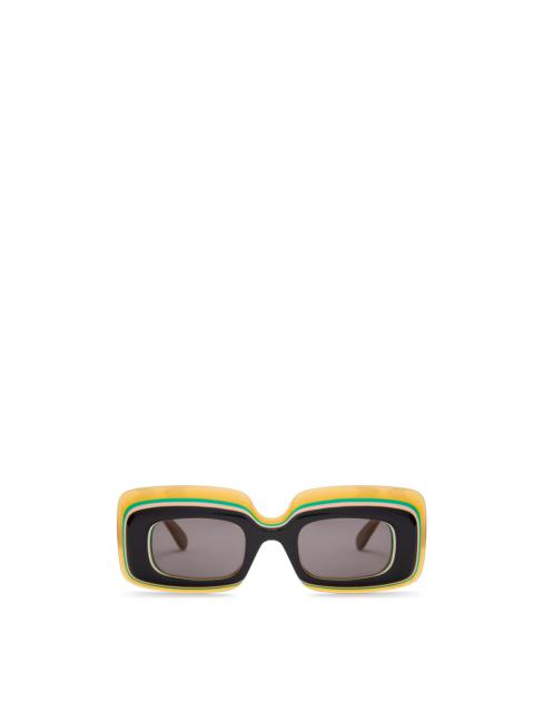 Multilayer Rectangular sunglasses in acetate