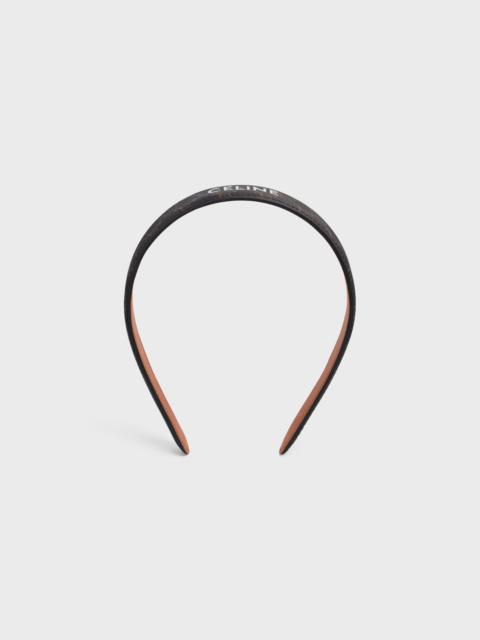 Triomphe Canvas Celine Headband in Calfskin and Canvas
