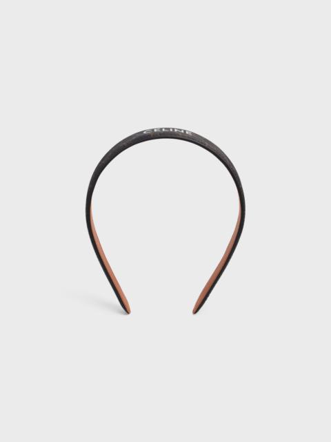 CELINE Triomphe Canvas Celine Headband in Calfskin and Canvas