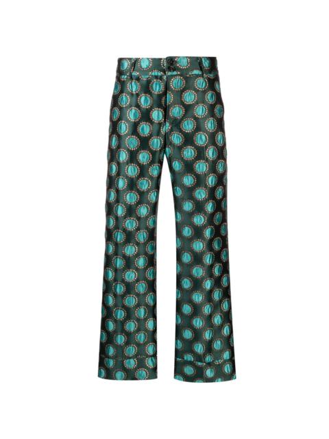 Hendrix graphic-print cropped trousers