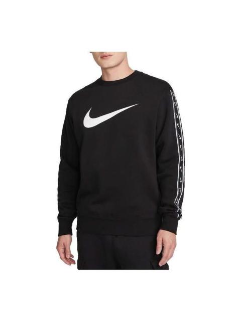 Nike Nike Sportswear Repeat Fleece Sweatshirt 'Black White' DX2029-011