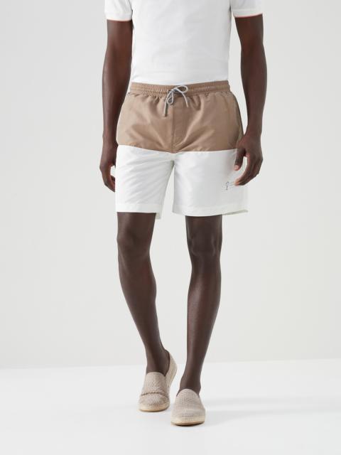 Brunello Cucinelli Two-tone swim shorts