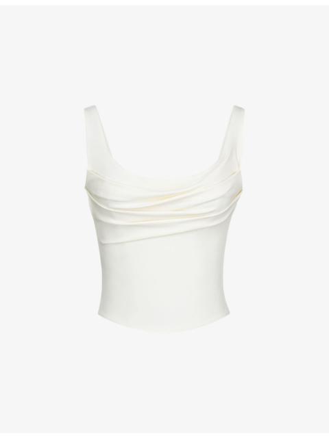 House of CB The Drape Neck Jersey Corset Top