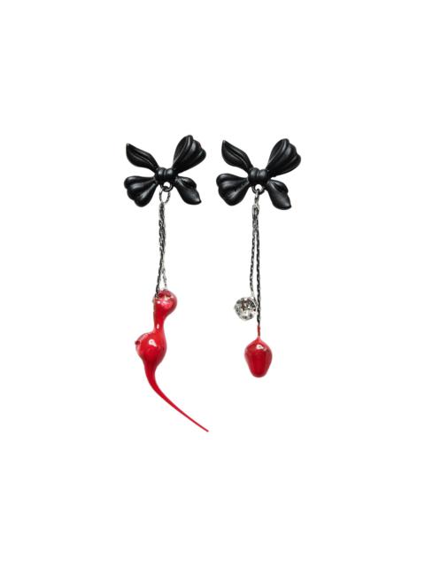 Ottolinger Dipped Ribbon Earring 'Black/Red'