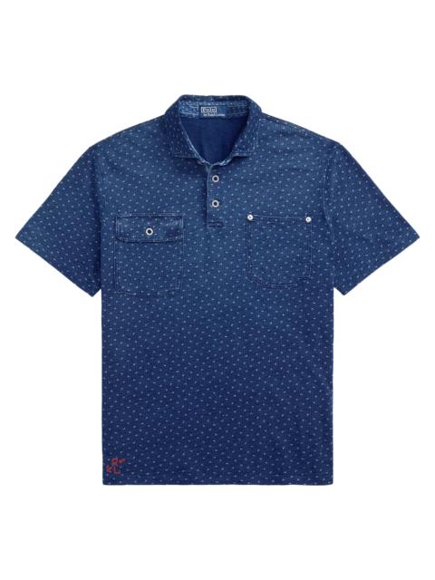 Polo Ralph Lauren Men's Classic-Fit Indigo Jersey Polo Shirt - Dark Indigo Bud Print
