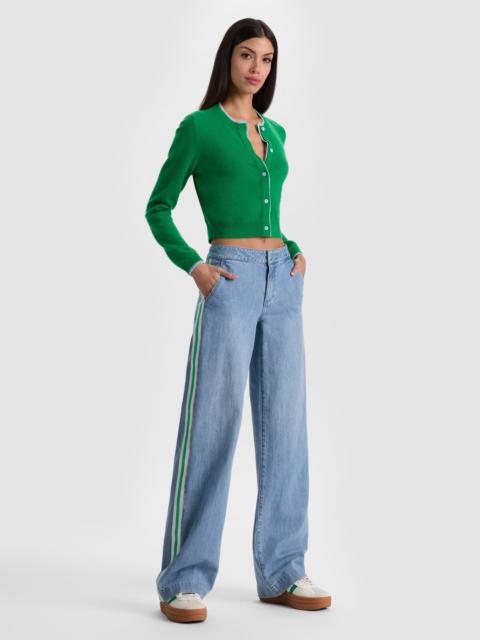 Alice + Olivia XANDER RACING STRIPE JEAN