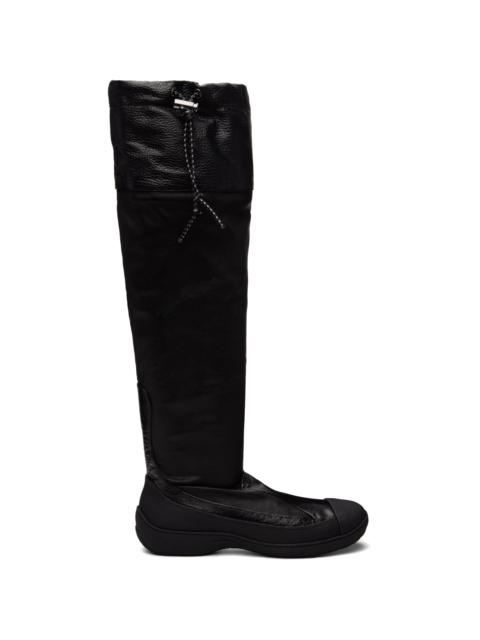 Kiko Kostadinov Black Avocet Leather Tall Boots