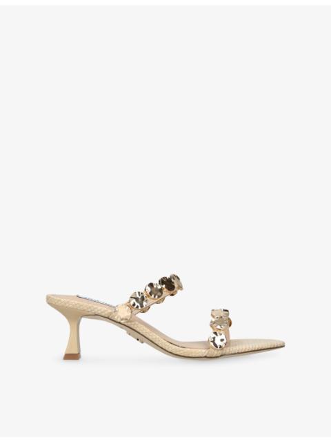 STEVE MADDEN Annika Heeled Leather Sandals