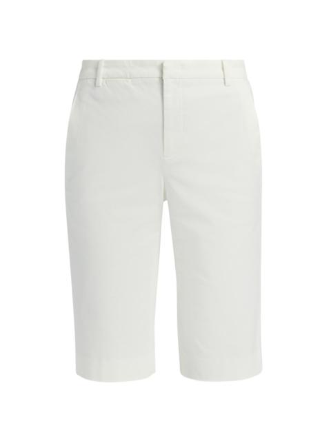 Vince Women's Stretch-Cotton Mid-Rise Bermuda Shorts - Off White