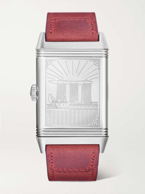 Jaeger-LeCoultre Reverso Classic Singapore Limited Edition Hand-Wound 45.6mm stainless steel and leather watch